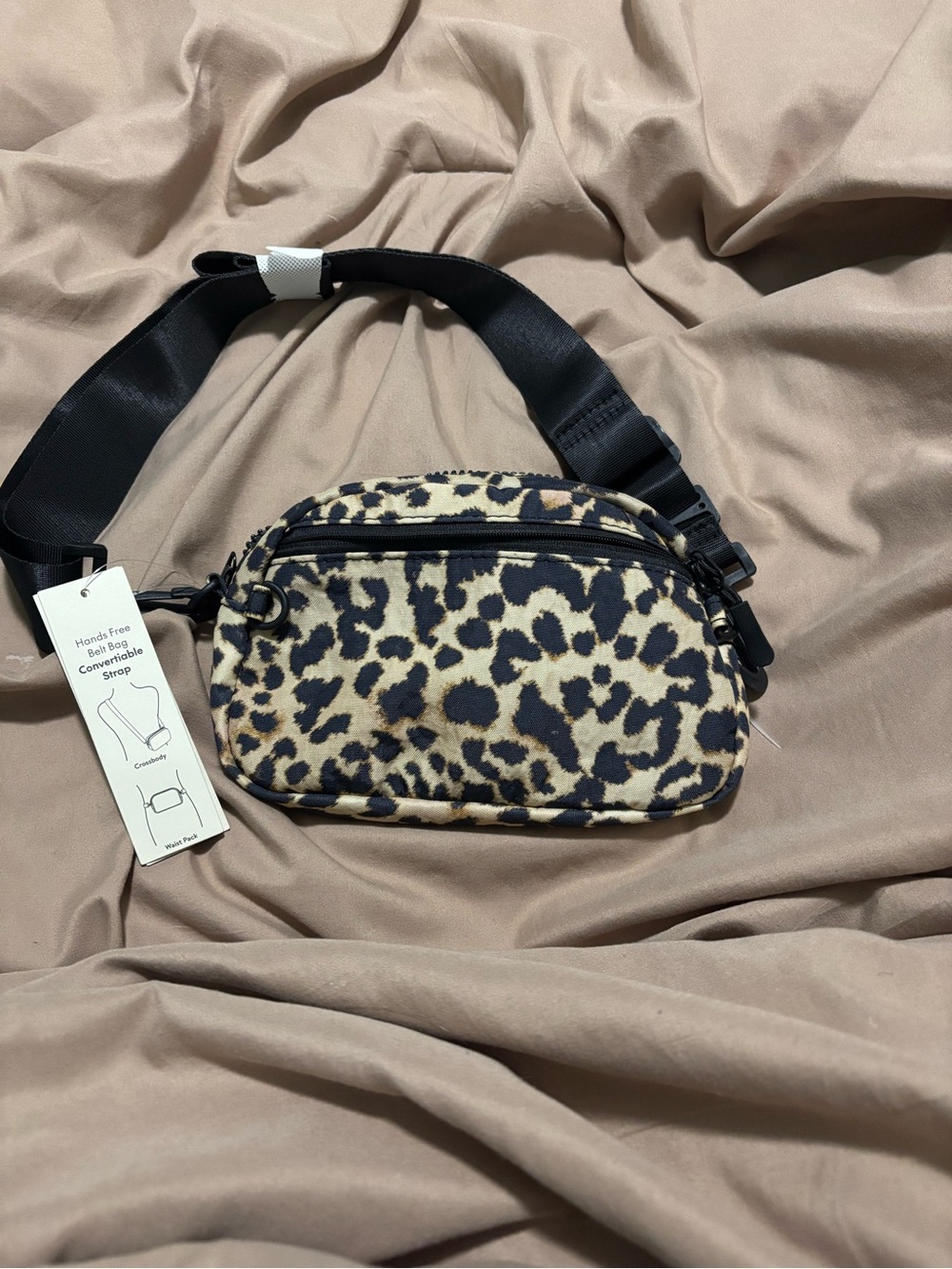 No Boundaries Leopard Print Crossbody Bag - Black & Brown